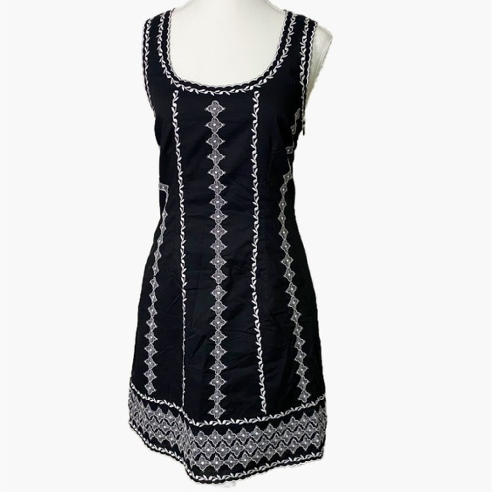 BCBG‎ MaxAzria Black White Embroidered Sundress NWT